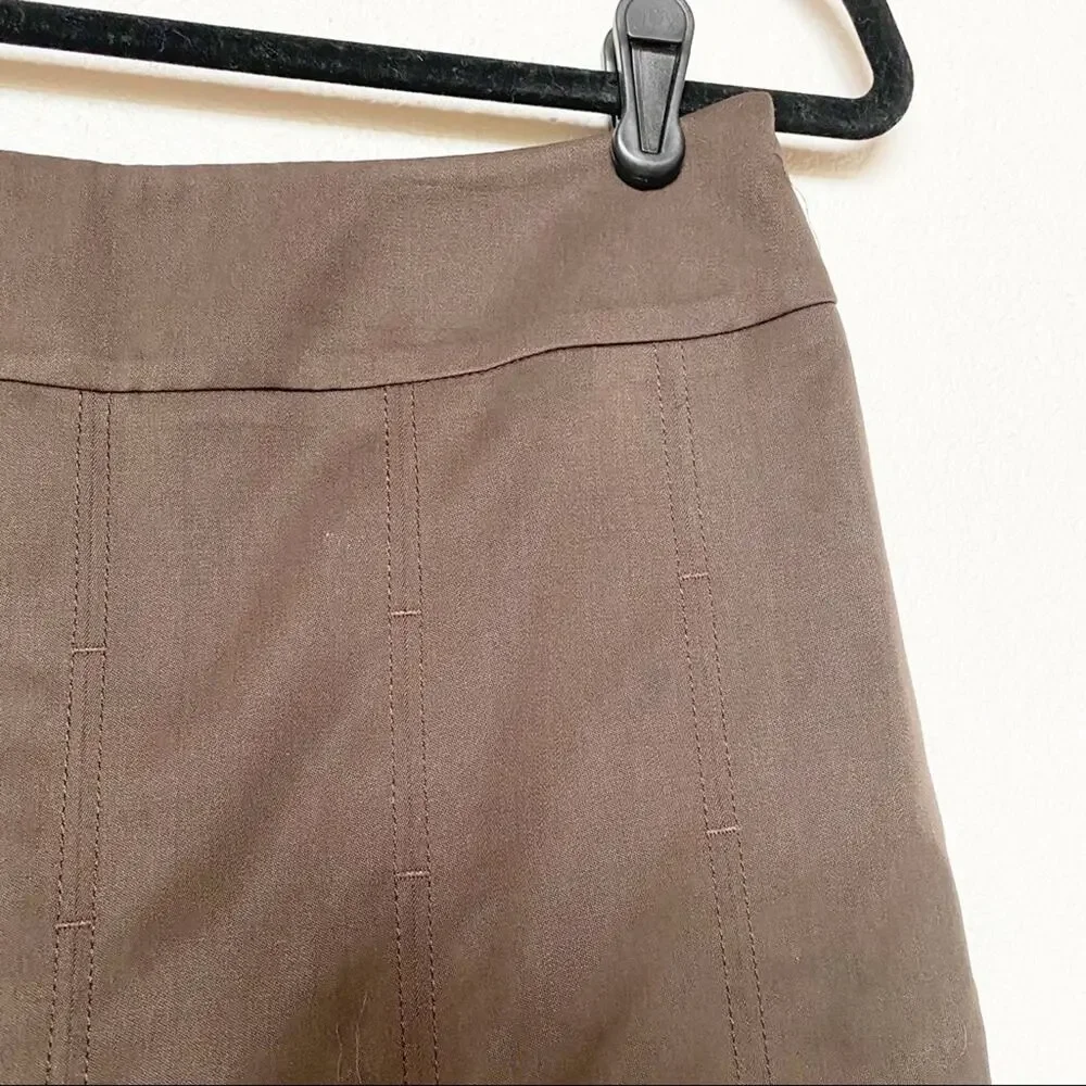 Carlisle 100% Wool Brown Pleated Skirt Size 4